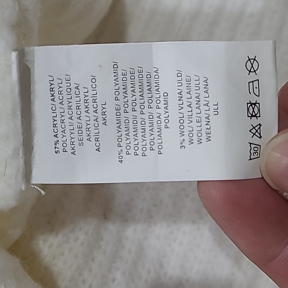 Glamorous women's size 6 white/beige knit sweater - Picture 3 of 5